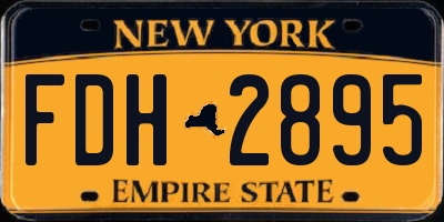 NY license plate FDH2895