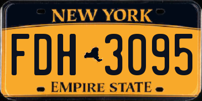 NY license plate FDH3095