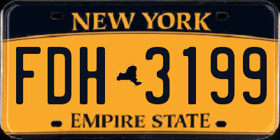 NY license plate FDH3199