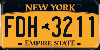 NY license plate FDH3211