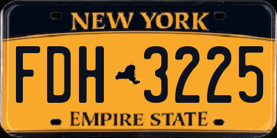 NY license plate FDH3225