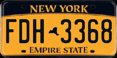 NY license plate FDH3368