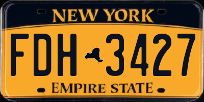 NY license plate FDH3427