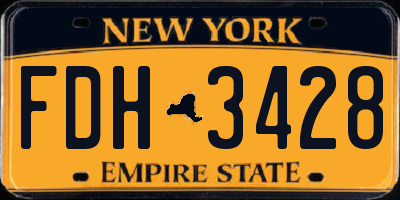 NY license plate FDH3428