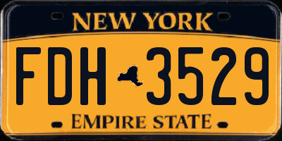 NY license plate FDH3529