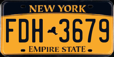 NY license plate FDH3679