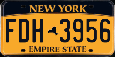 NY license plate FDH3956