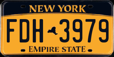 NY license plate FDH3979
