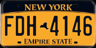 NY license plate FDH4146