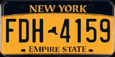 NY license plate FDH4159