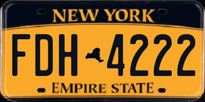 NY license plate FDH4222