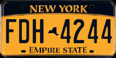 NY license plate FDH4244