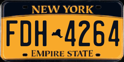 NY license plate FDH4264