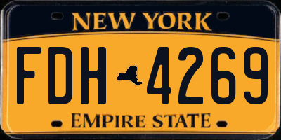 NY license plate FDH4269