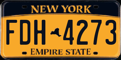 NY license plate FDH4273