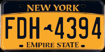 NY license plate FDH4394