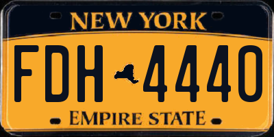 NY license plate FDH4440