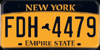 NY license plate FDH4479
