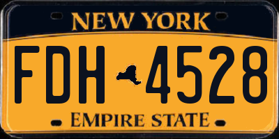 NY license plate FDH4528