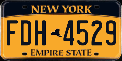 NY license plate FDH4529