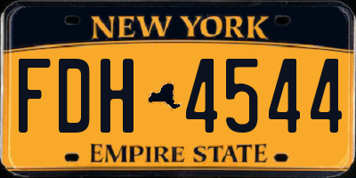 NY license plate FDH4544