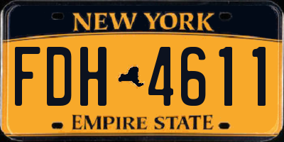 NY license plate FDH4611