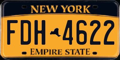 NY license plate FDH4622