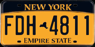 NY license plate FDH4811