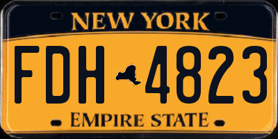 NY license plate FDH4823