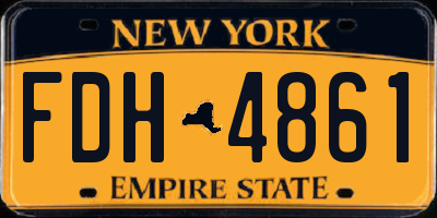 NY license plate FDH4861