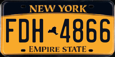 NY license plate FDH4866