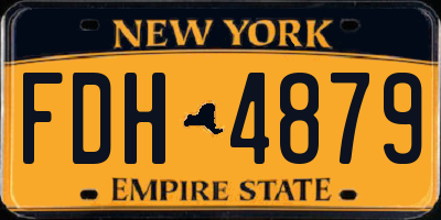 NY license plate FDH4879