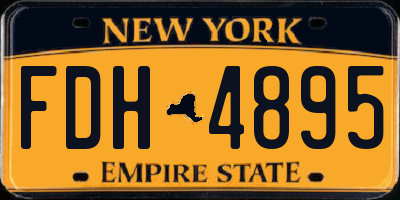 NY license plate FDH4895