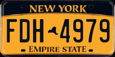 NY license plate FDH4979