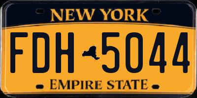 NY license plate FDH5044