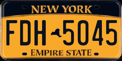 NY license plate FDH5045