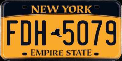 NY license plate FDH5079