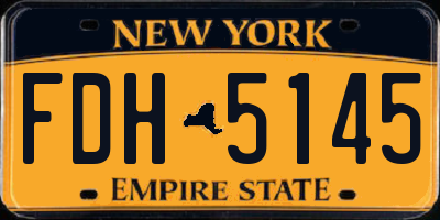 NY license plate FDH5145