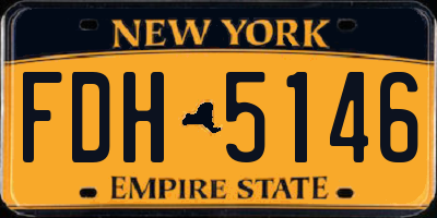 NY license plate FDH5146