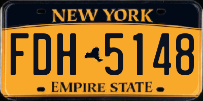 NY license plate FDH5148