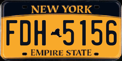 NY license plate FDH5156