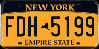 NY license plate FDH5199