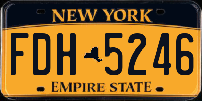 NY license plate FDH5246