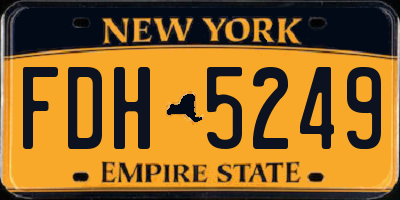 NY license plate FDH5249