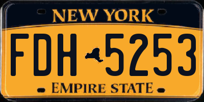 NY license plate FDH5253