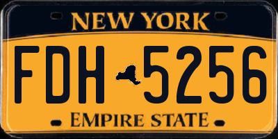 NY license plate FDH5256