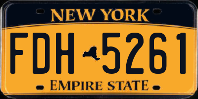 NY license plate FDH5261