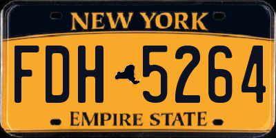NY license plate FDH5264