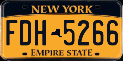 NY license plate FDH5266