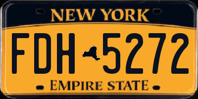 NY license plate FDH5272